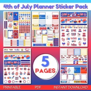 4th Of July Planner Stickers Promo Image