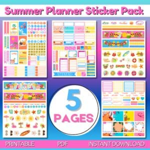 Summer Planner Stickers Promo Images