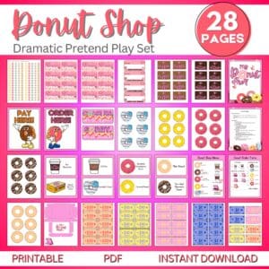 Donut Shop Dramatic Pretend Play Set Promo Images