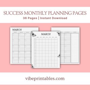 Gray & White Success Planner and Workbook Bundle