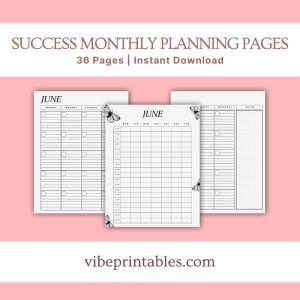 Gray & White Success Planner and Workbook Bundle