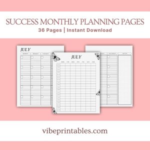 Gray & White Success Planner and Workbook Bundle