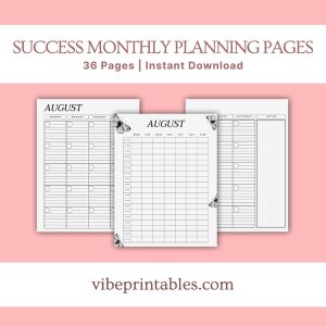 Gray & White Success Planner and Workbook Bundle