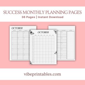 Gray & White Success Planner and Workbook Bundle