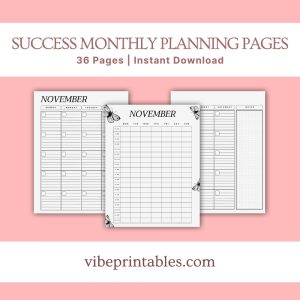 Gray & White Success Planner and Workbook Bundle