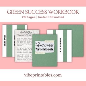 Green Success Planner & Workbook Bundle