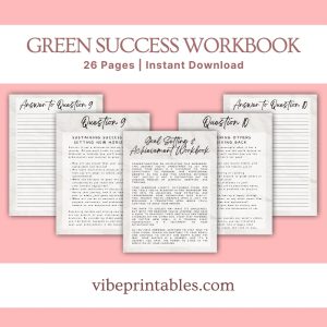 Green Success Planner & Workbook Bundle