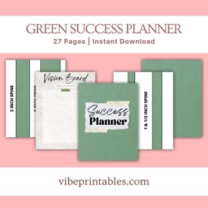 Green Success Planner & Workbook Bundle