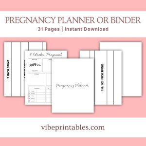 Plain Design Pregnancy Planner Or Binder