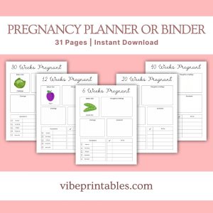 Plain Design Pregnancy Planner Or Binder