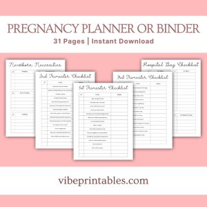 Plain Design Pregnancy Planner Or Binder