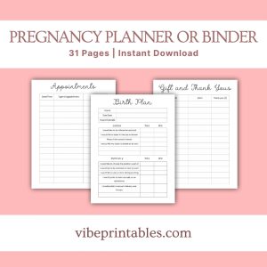 Plain Design Pregnancy Planner Or Binder