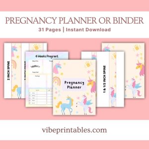 Unicorn Pregnancy Planner Or Binder