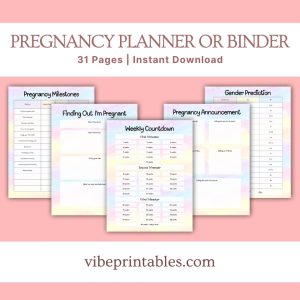 Unicorn Pregnancy Planner Or Binder