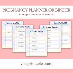 Unicorn Pregnancy Planner Or Binder