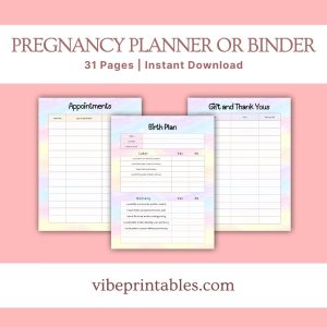 Unicorn Pregnancy Planner Or Binder