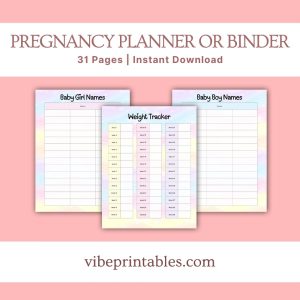 Unicorn Pregnancy Planner Or Binder