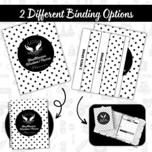 Black & White Healthcare Worker & Nurse Planner Or Binder Promo Image