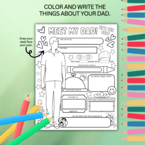 Father's Day All About Me Coloring Pages Image