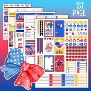 4th Of July Planner Stickers Promo Image