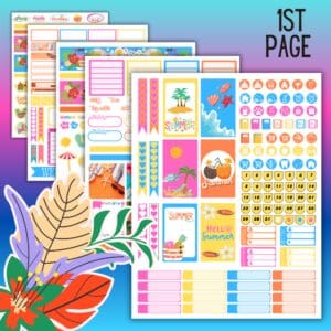 Summer Planner Stickers Promo Images