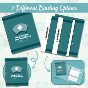 Green Healthcare Worker & Nurse Planner Or Binder Promo Image