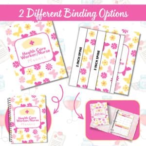 Pink Healthcare Worker Nurse Planner Or Binder Promo Image