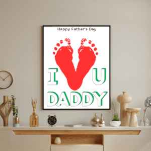 Father's Day Handprint & Footprint Kid Craft Image