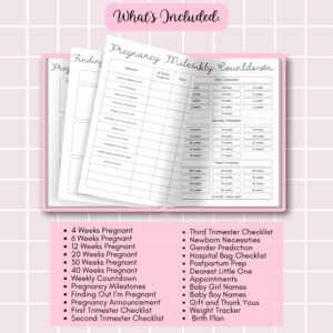 Pregnancy Planner Or Binder In Black & White Promo Image