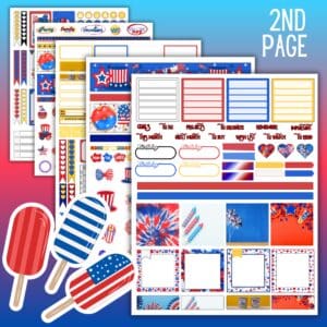 4th Of July Planner Stickers Promo Image