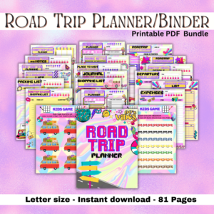 90's Theme Road Trip Planner Or Binder Promo Image