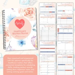 Peach Healthcare Worker & Nurse Planner Or Binder Promo Image