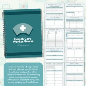 Green Healthcare Worker & Nurse Planner Or Binder Promo Image