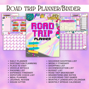 90's Theme Road Trip Planner Or Binder Promo Image