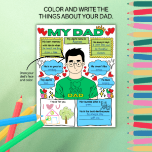 Father's Day All About Me Coloring Pages Image