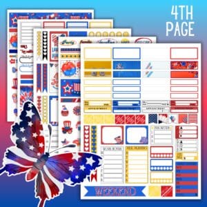 4th Of July Planner Stickers Promo Image