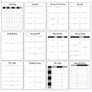 Black & White Healthcare Worker & Nurse Planner Or Binder Promo Image