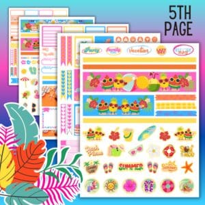 Summer Planner Stickers Promo Images