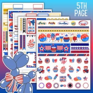 4th Of July Planner Stickers Promo Image