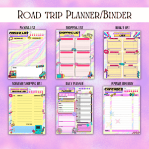 90's Theme Road Trip Planner Or Binder Promo Image