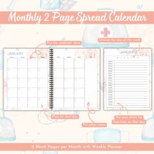 Peach Healthcare Worker & Nurse Planner Or Binder Promo Image