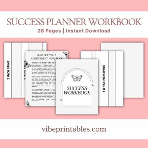 Gray & White Success Planner and Workbook Bundle