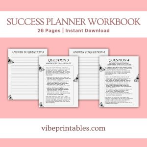 Gray & White Success Planner and Workbook Bundle