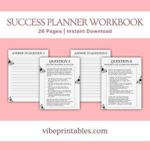 Gray & White Success Planner and Workbook Bundle