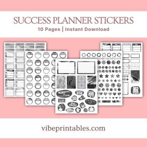 Gray & White Success Planner and Workbook Bundle