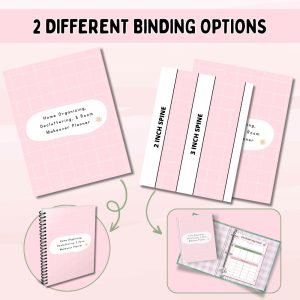 Pink Home Organizing, Decluttering, & Room Makeover Planner Bundle