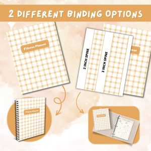 Tan & White Fitness Planner and Workbook Bundle