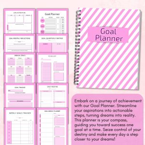 Pink Goal Planner & Workbook Bundle