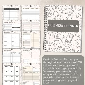 Beige Business Planner & Entrepreneur Workbook Bundle