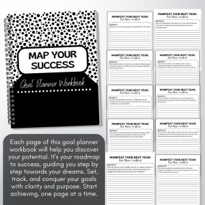 Black & White Goal Planner and Workbook Bundle